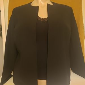 Black Blazer, lined buttonless size 16W